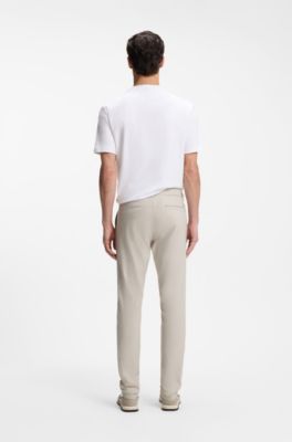 Slim-fit chinos in stretch twill, Light Grey