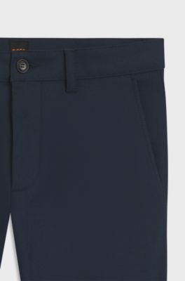 Slim-Fit Chino aus elastischem Twill, Dunkelblau