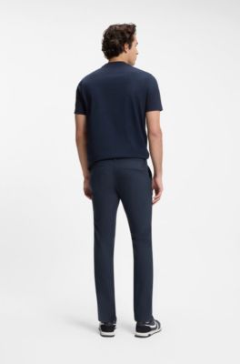 Slim-fit chinos in stretch twill, Dark Blue