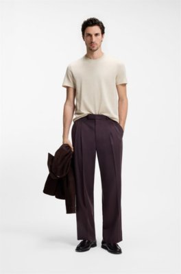 Boss Regular-fit T-shirt in cotton and linen herr – bild 2