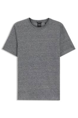 Boss Regular-fit T-shirt in cotton and linen herr – bild 4