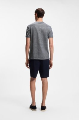 Boss Regular-fit T-shirt in cotton and linen herr – bild 3