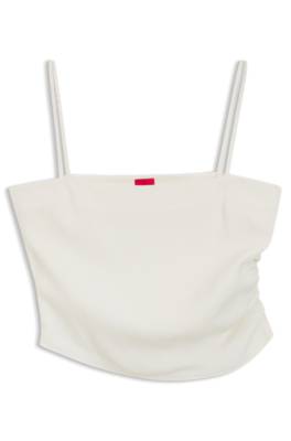Gathered bandeau top with straps 1
