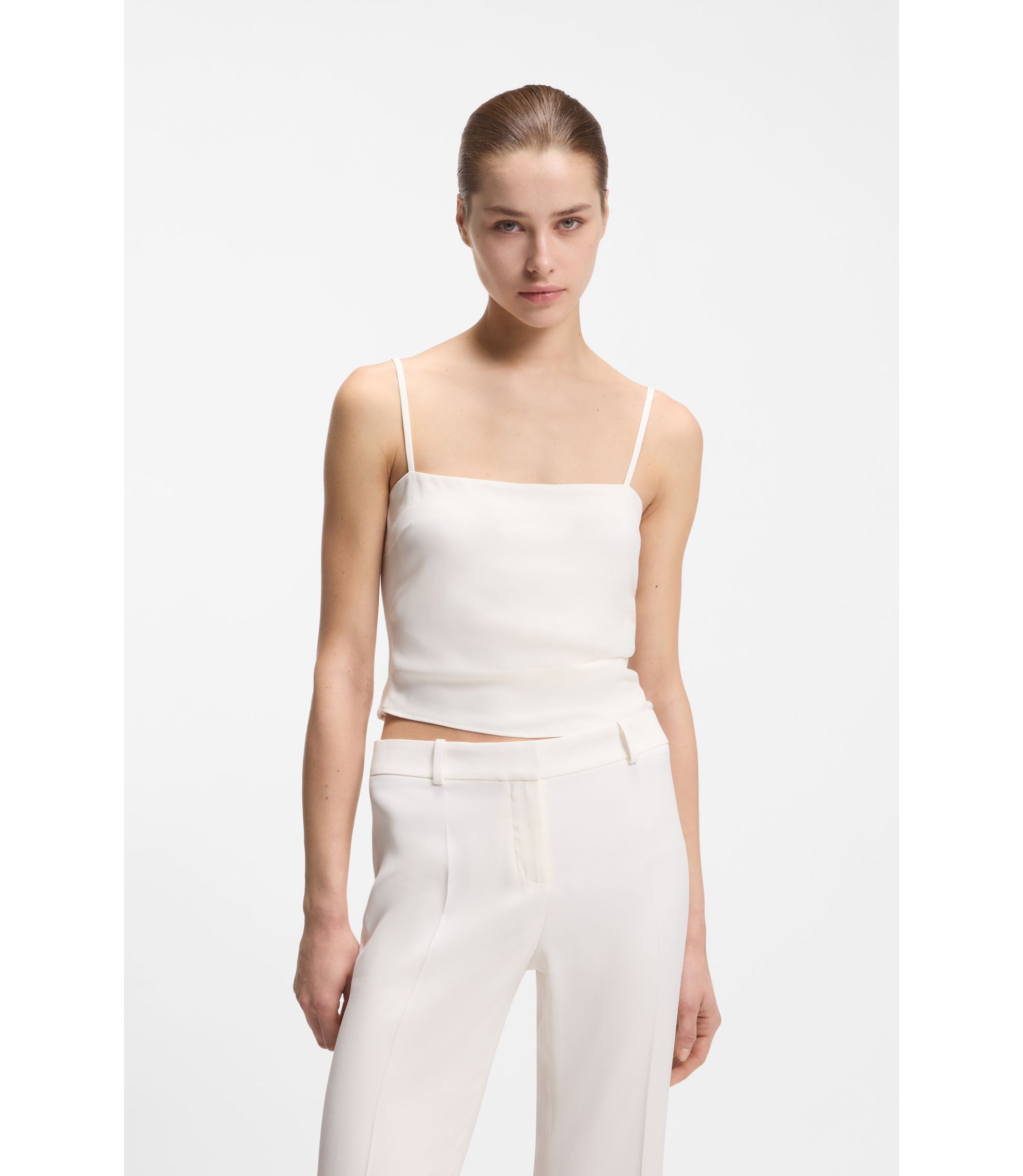 Bandeau-Top mit Riemchen