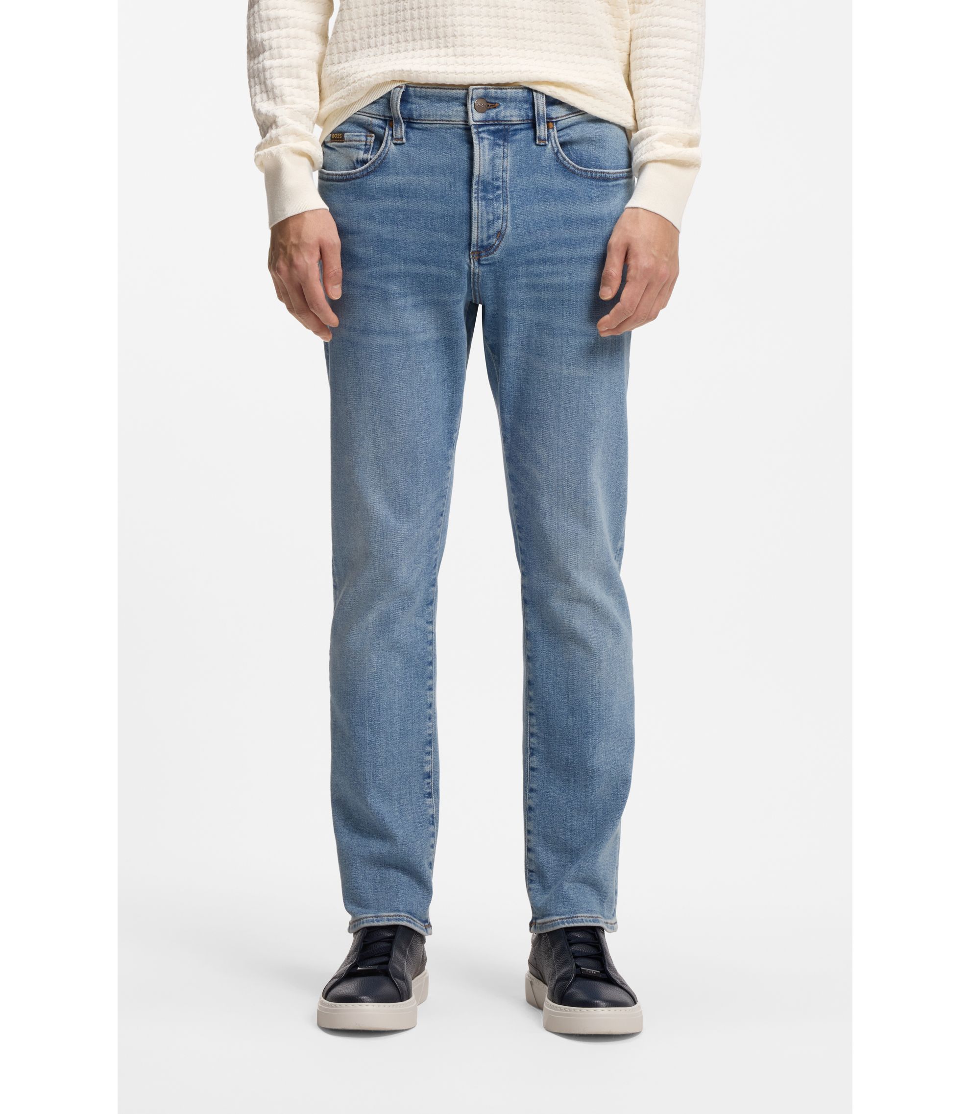 Blaue Slim-Fit Jeans aus Performance-Stretch-Denim