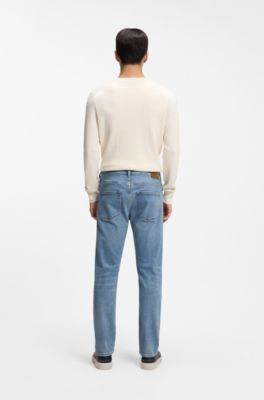 Slim-fit jeans in blue performance-stretch denim, Blue