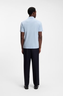 Cotton-linen polo shirt with Johnny collar 3