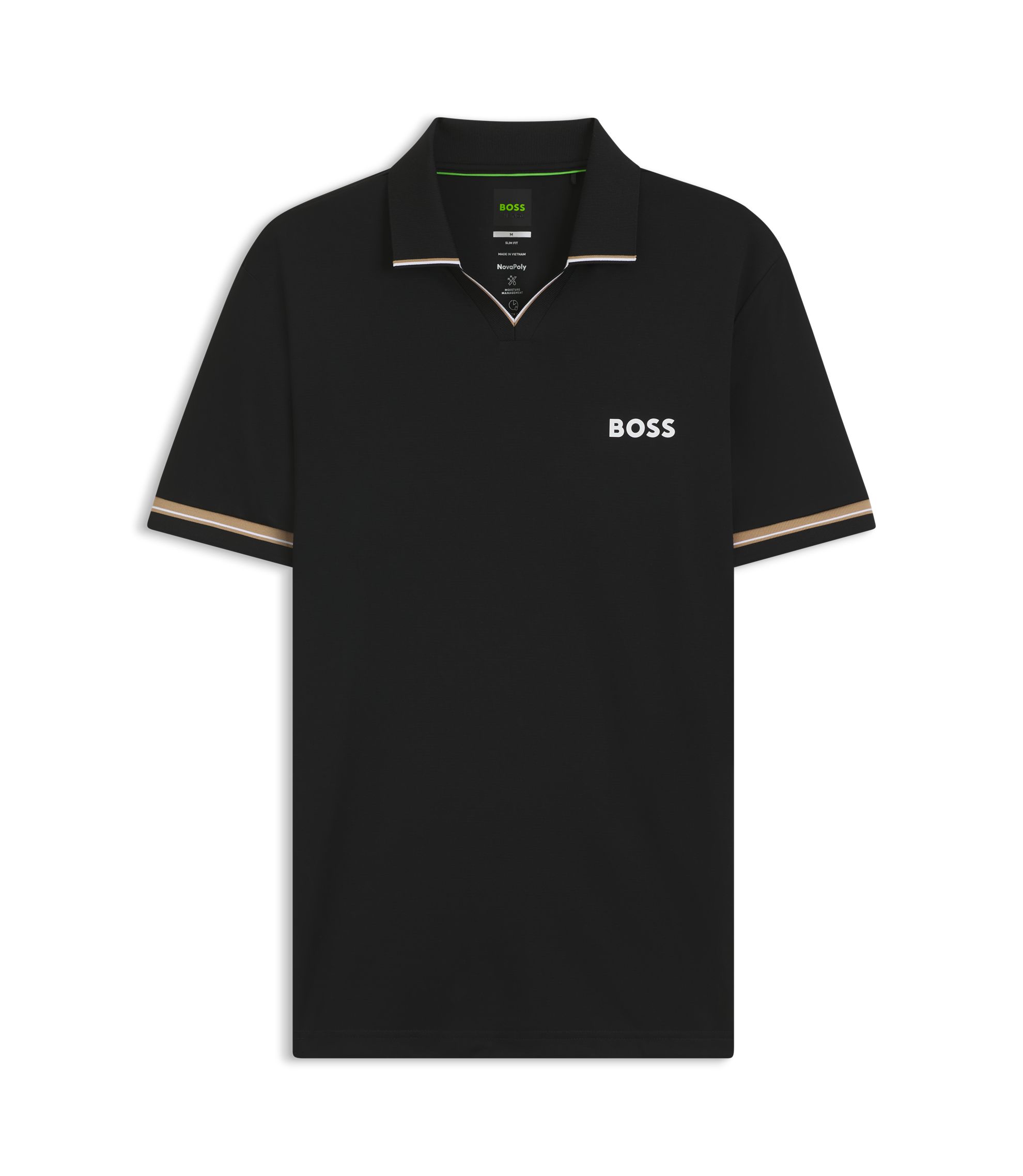 Aktives Slim-Fit Poloshirt mit charakteristischen Streifen-Details