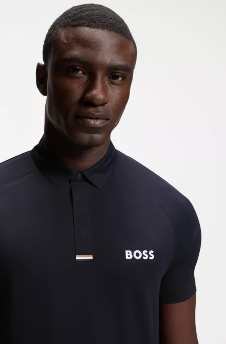 Paddy slim-fit polo shirt with contrast logo