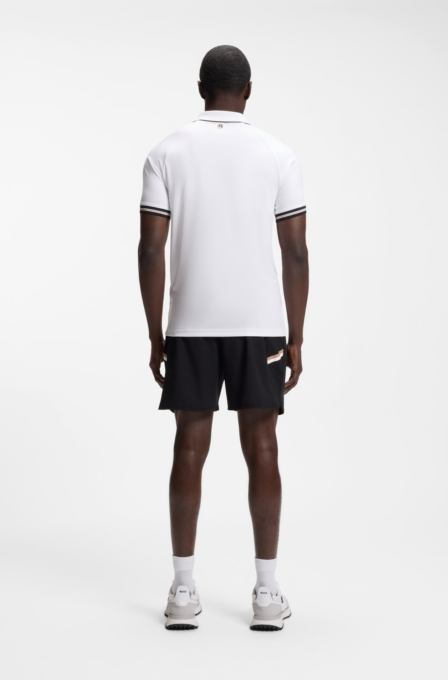 Boss Active slim-fit polo shirt with moisture management pikéer herr – bild 3