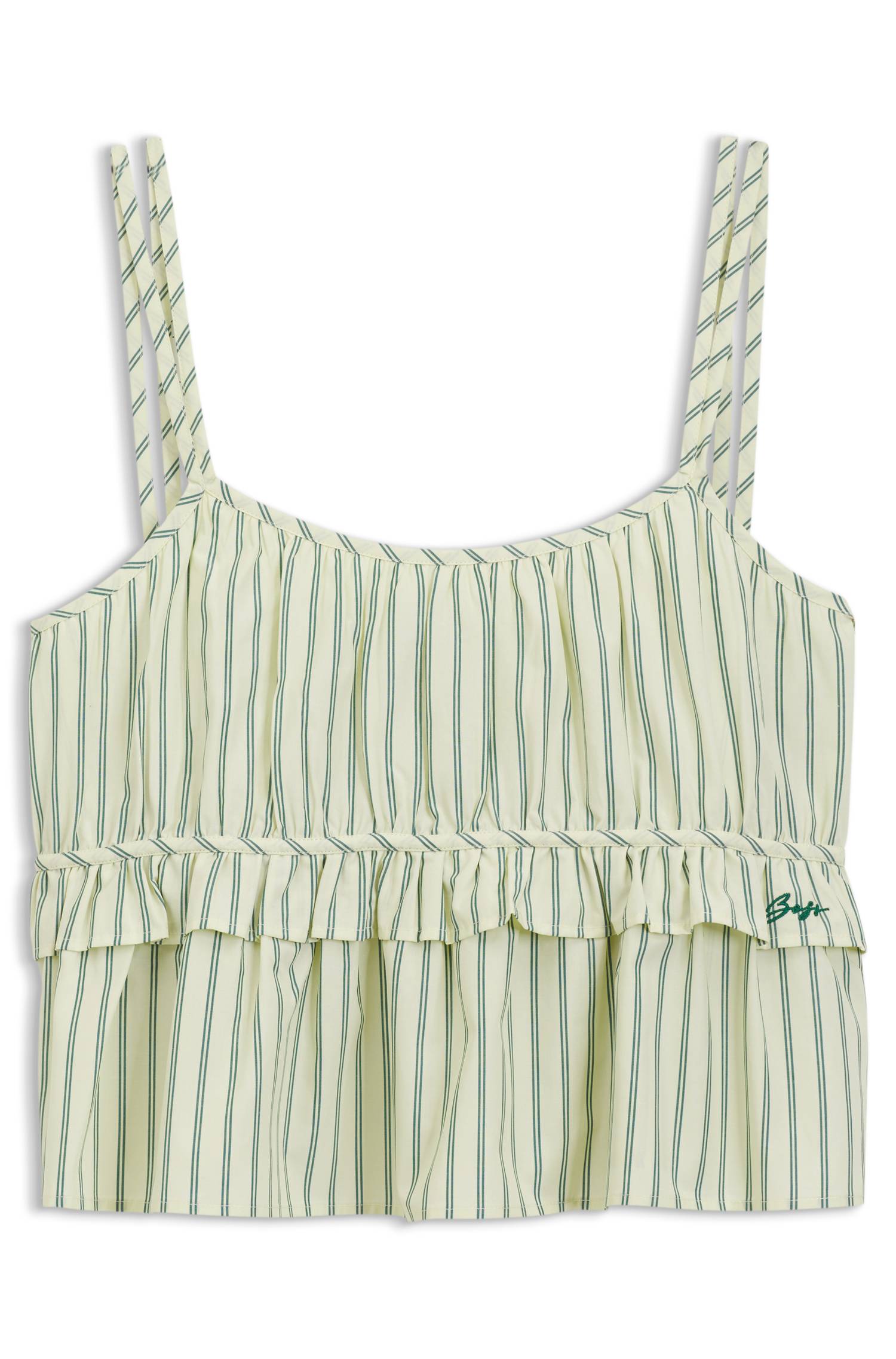 Boss Cotton-poplin top with vertical stripe skjortor & blusar dam – bild 4