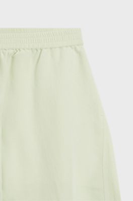 Balloon-leg trousers with elasticated waist, Light Green