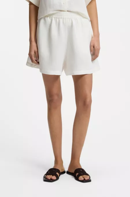 Relaxed-fit shorts with embroidered logo