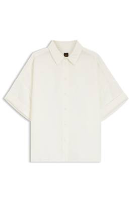 Regular-fit blouse with rolled cuffs 1