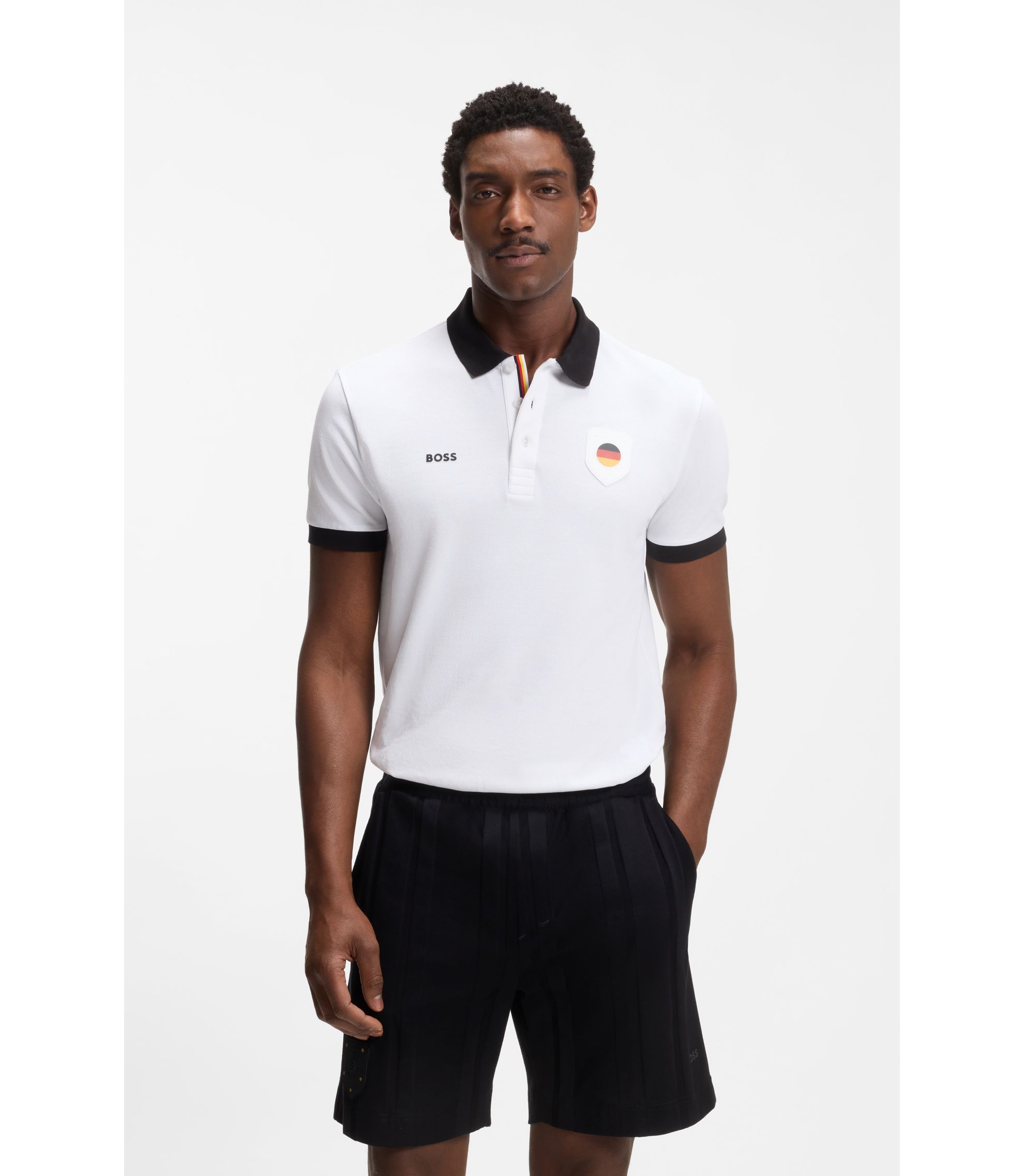 Paddy Poloshirt mit Landesflaggen-Details