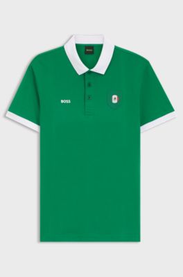 Paddy polo shirt with country flag trims, Mexico
