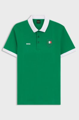 Paddy polo shirt with country flag trims, Mexico