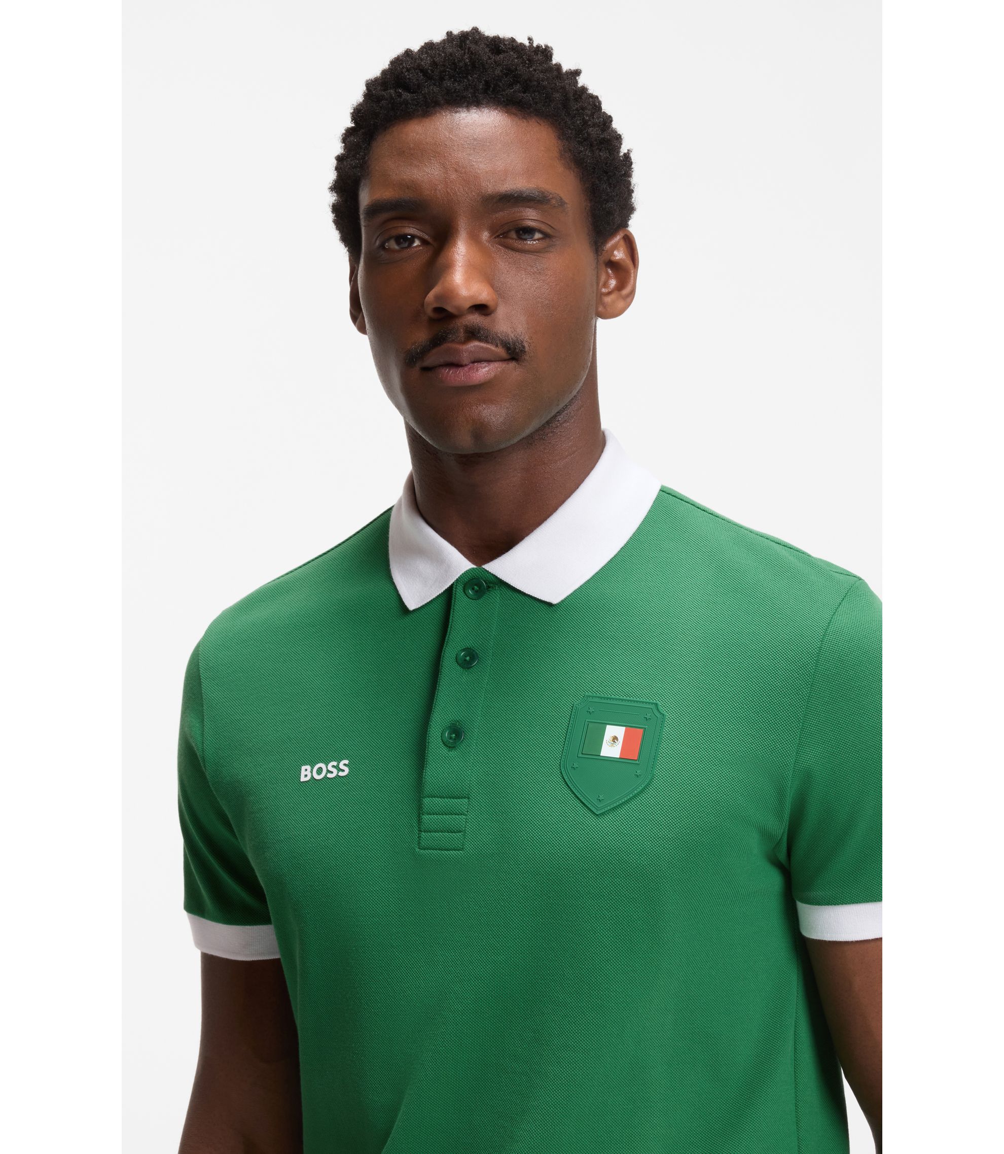 BOSS - Paddy ポロシャツ カントリーフラッグ ディテール - メキシコ