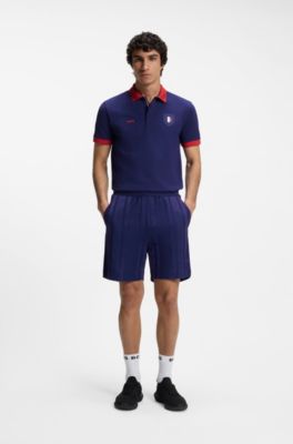 Paddy Poloshirt mit Landesflaggen-Details, Frankreich