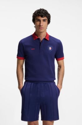 Paddy Poloshirt mit Landesflaggen-Details, Frankreich