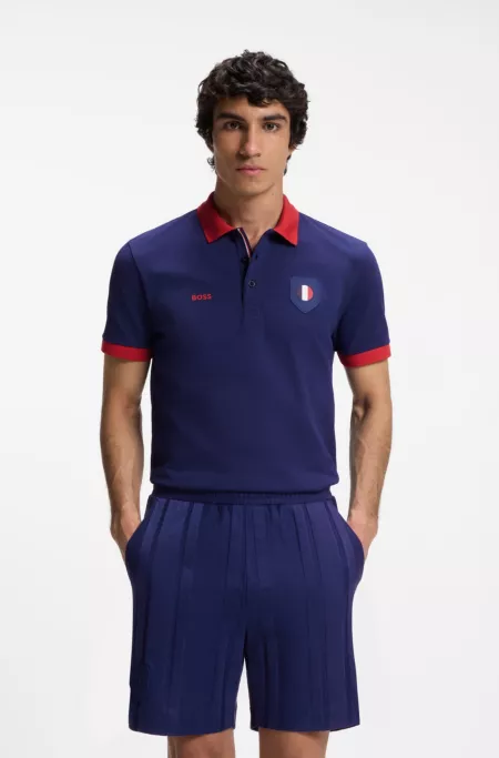 Paddy polo shirt with country flag trims