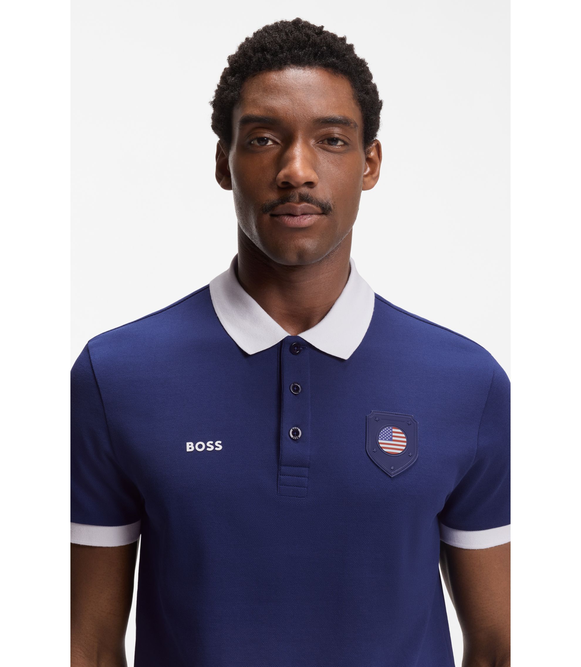 BOSS - Paddy ポロシャツ カントリーフラッグ ディテール - アメリカ