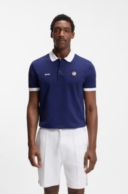 Paddy Poloshirt mit Landesflaggen-Details, USA