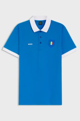 Paddy polo shirt with country flag trims, Italy