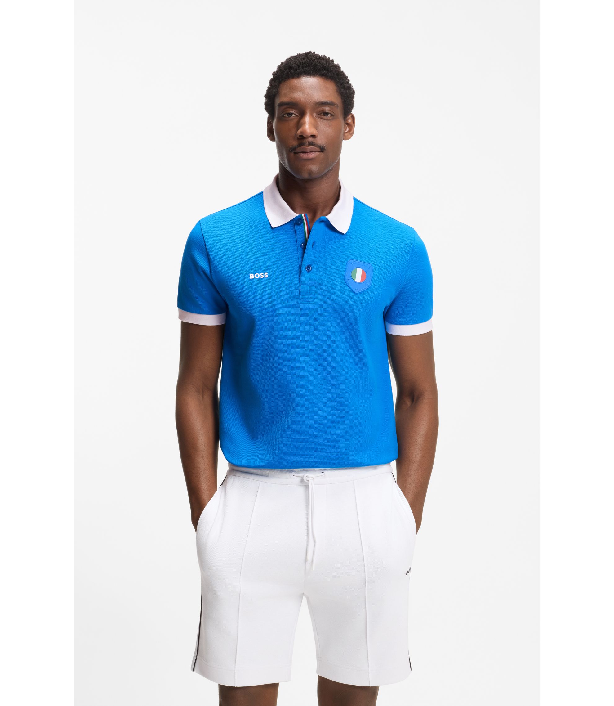 Paddy Poloshirt mit Landesflaggen-Details