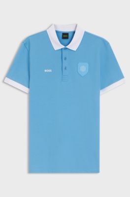 Paddy polo shirt with country flag trims, Argentina