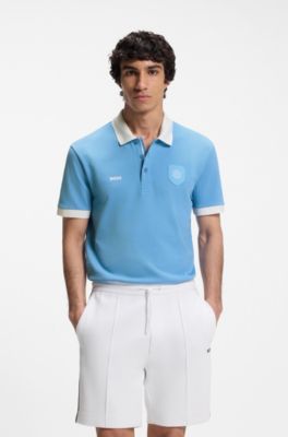 Polstret poloshirt med detaljer med landeflag, Argentina