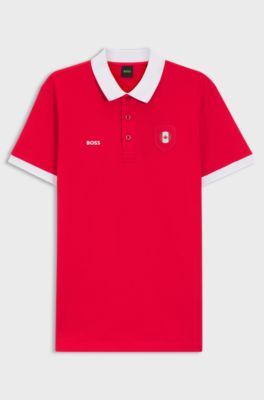 Paddy polo shirt with country flag trims, Canada