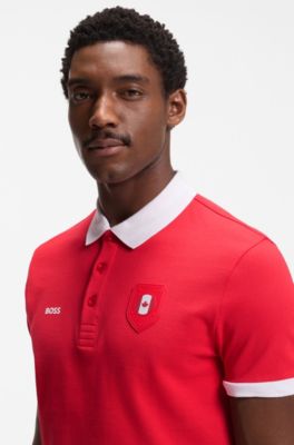 Paddy polo shirt with country flag trims, Canada