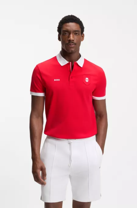 Paddy polo shirt with country flag trims