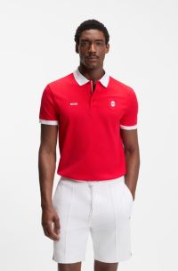 Paddy polo shirt with country flag trims, Canada