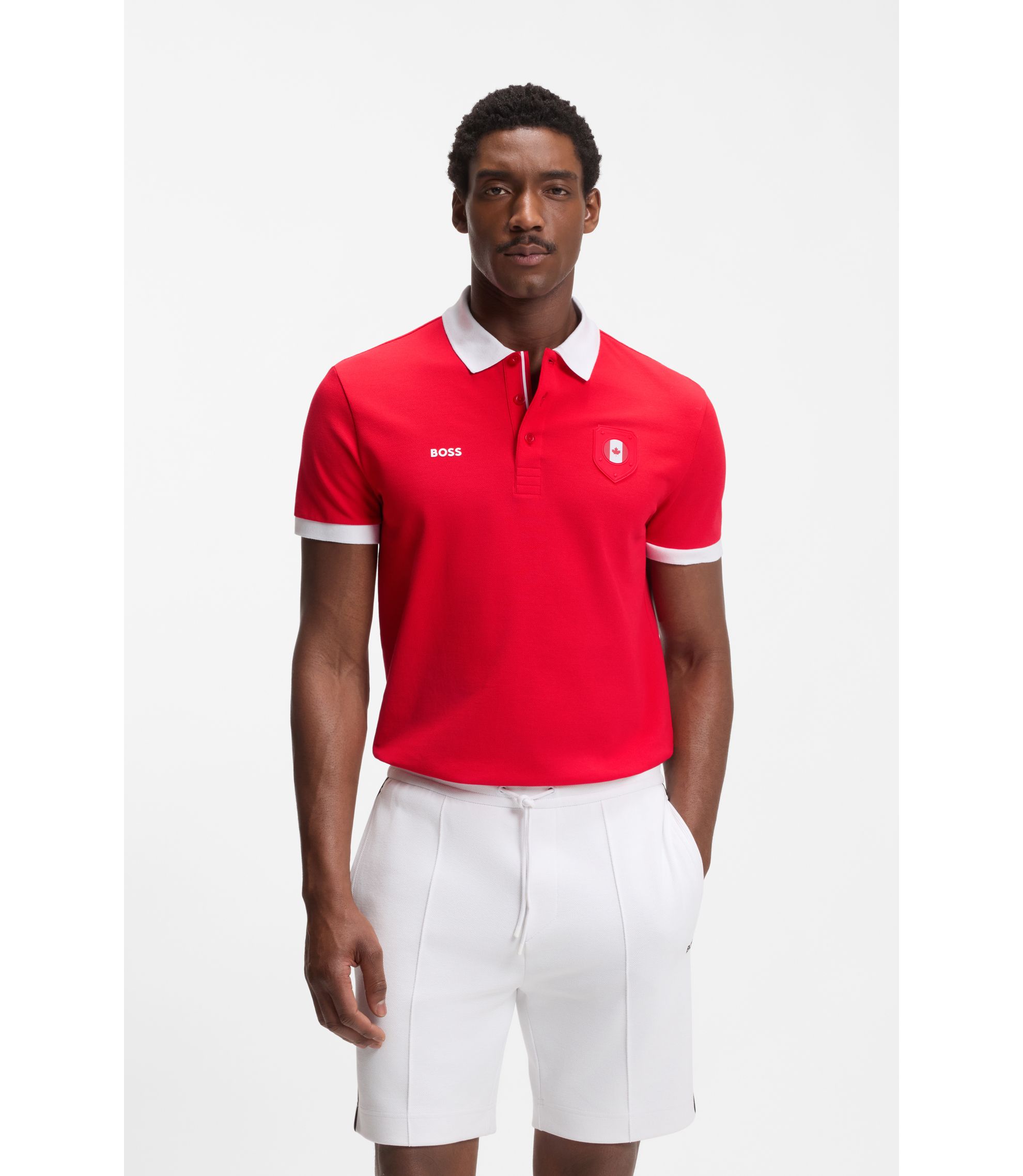 Paddy Poloshirt mit Landesflaggen-Details