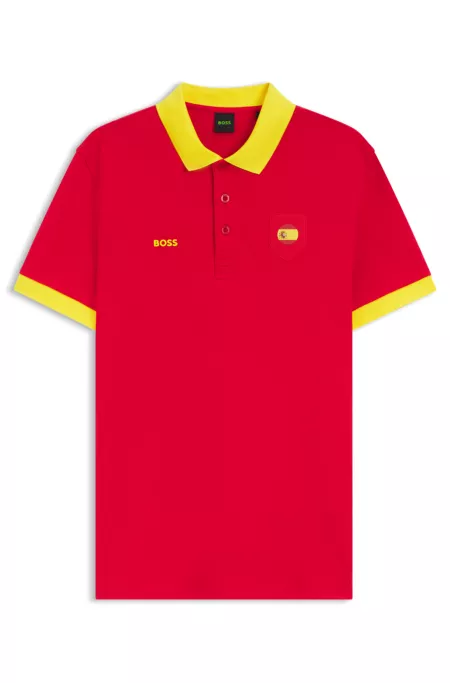 Paddy polo shirt with country flag trims