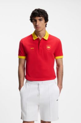 Paddy polo shirt with country flag trims, Spain