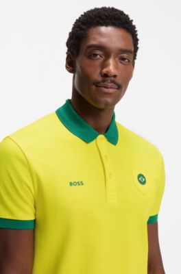 Paddy polo shirt with country flag, Brazil