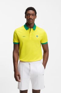 Paddy Poloshirt mit Landesflaggen-Details, Brasilien