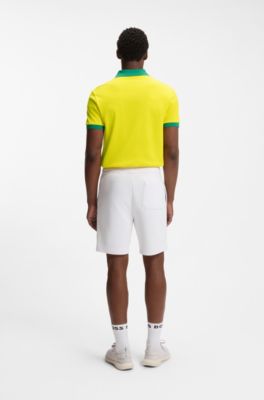 Paddy polo shirt with country flag trims, Brazil