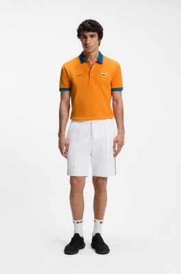 Paddy Poloshirt mit Landesflaggen-Details, Niederlande