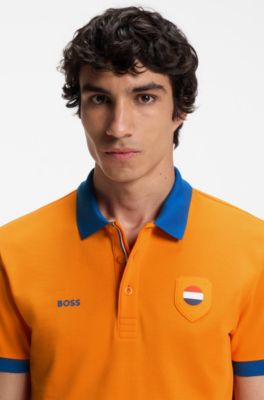 Paddy polo shirt with country flag, Netherlands
