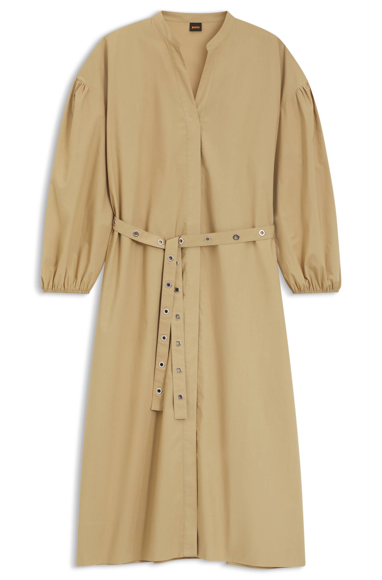 Boss Cotton-poplin shirt dress with eyelet belt klänningar dam – bild 4