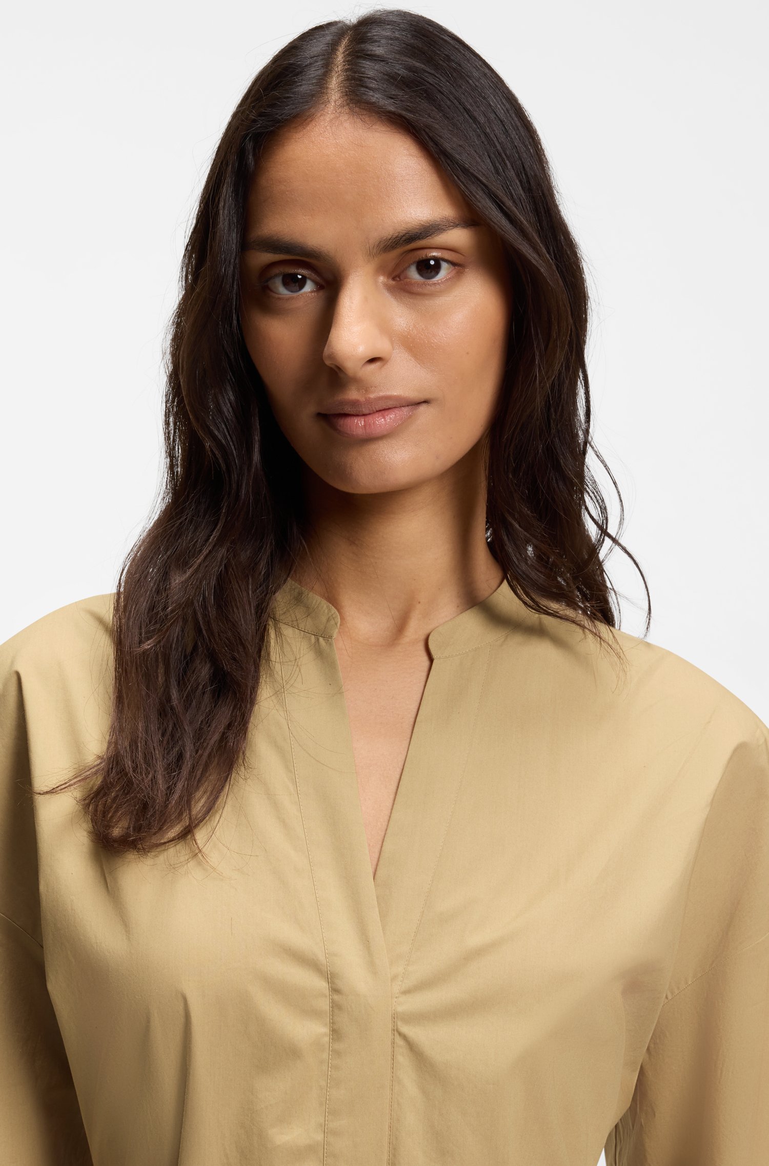 Boss Cotton-poplin shirt dress with eyelet belt klänningar dam – bild 3