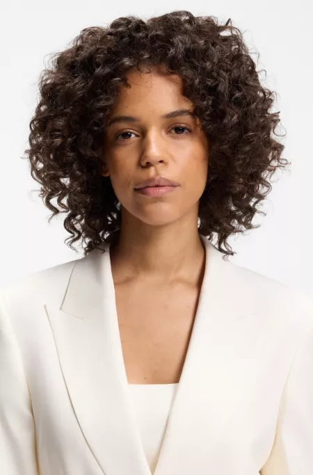 Relaxed-fit blazer with D-ring belt