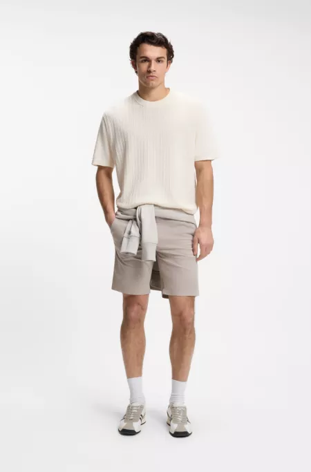 Slim-Fit Chino-Shorts aus bedruckter Stretch-Baumwolle