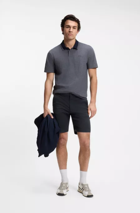 Slim-Fit Chino-Shorts aus bedruckter Stretch-Baumwolle
