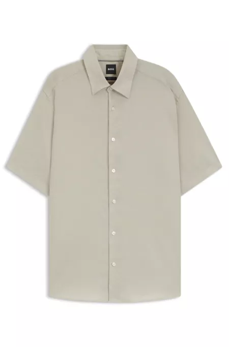 Regular-fit shirt in a linen blend