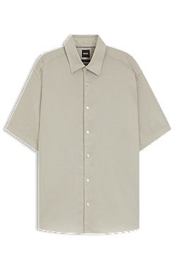 Regular-fit shirt in a linen blend